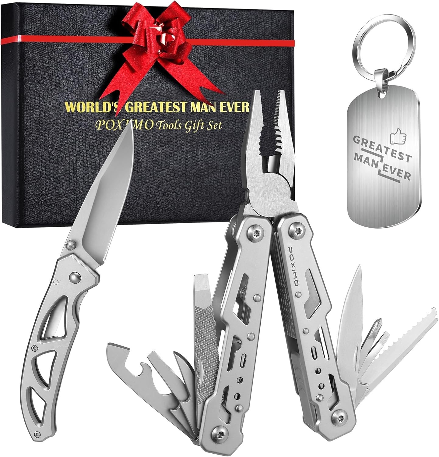 Multitools Gift Set Men 14-in-1 Multi-tool Pliers & Folding Knife Set W/