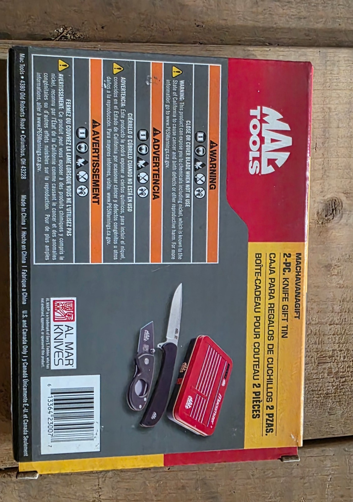 2pc Knife Set With Gift Tin Mac Tools
