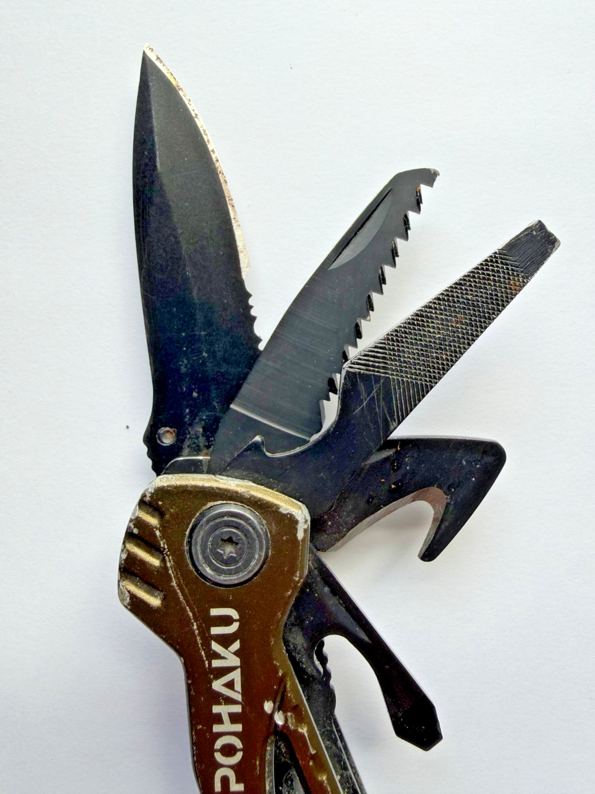 Lot of 2 Pohaku 13-in-1 Pocket Multitools, Multi Tool with Pliers, 3″ Blade, Saw