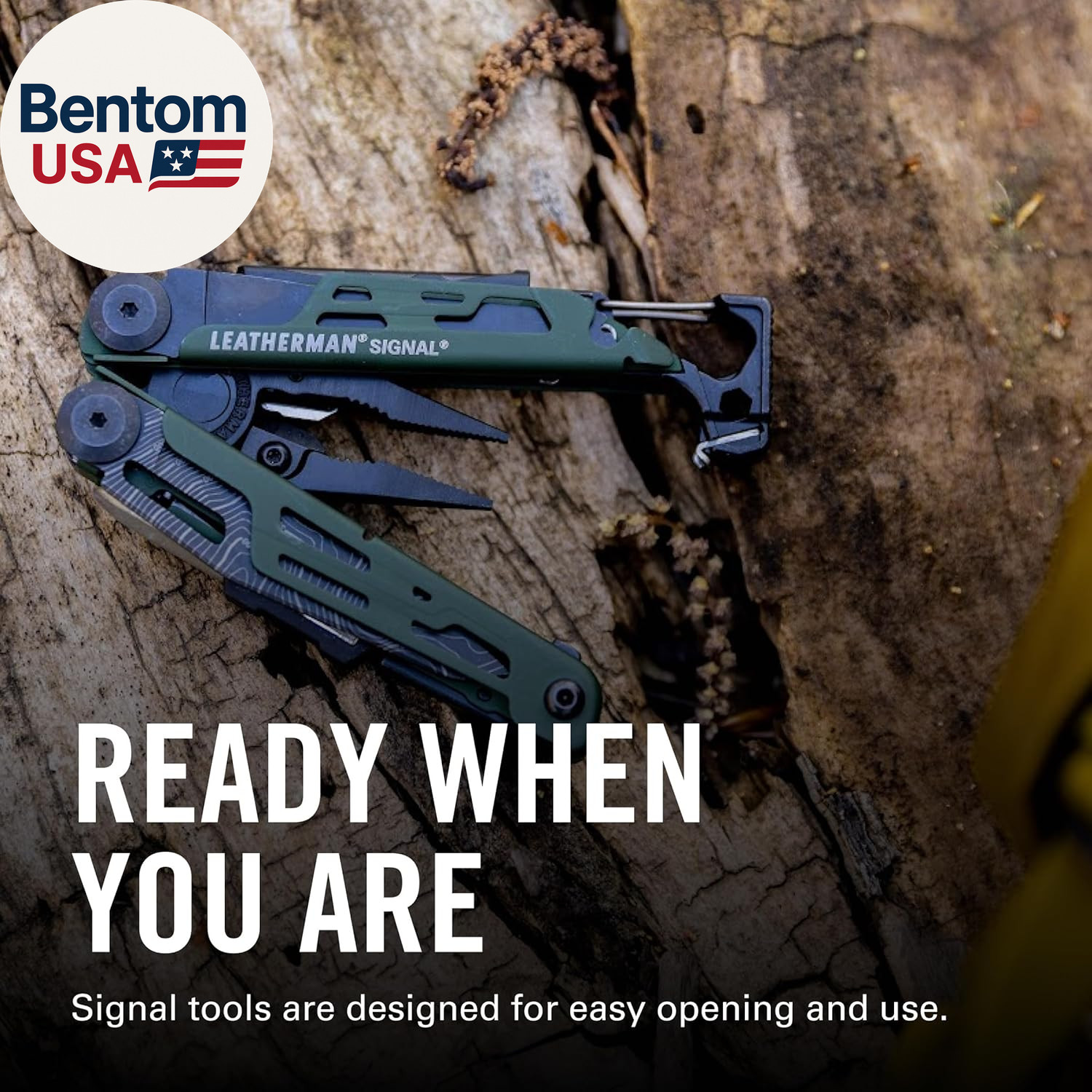 , Signal, 19-In-1 Multi-Tool for Outdoors, Camping, Hiking, Fishing, Survival, D
