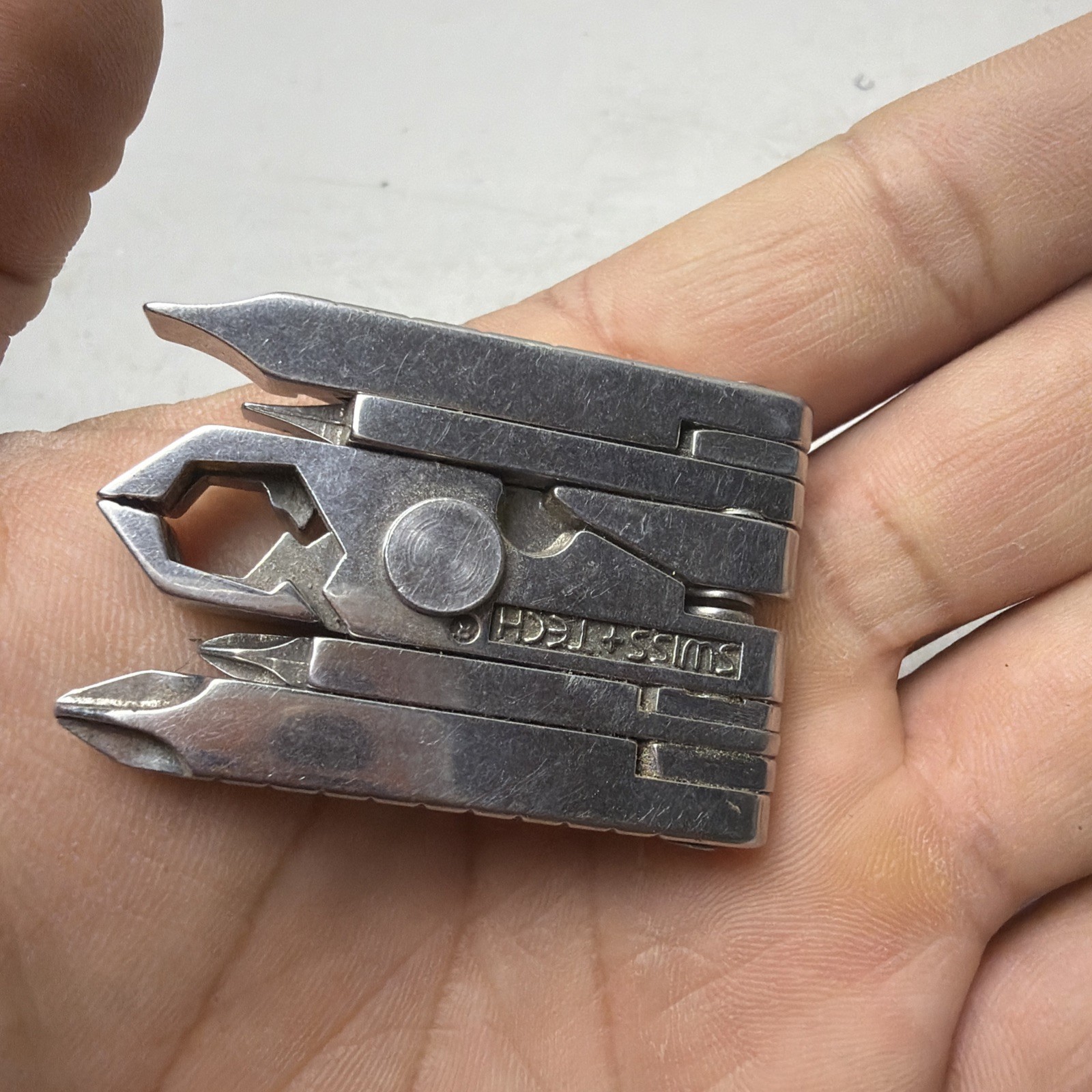 Vintage Swiss-Tech Micro Plus Utility Tool 8 In 1 Good Condition Fast Shipping