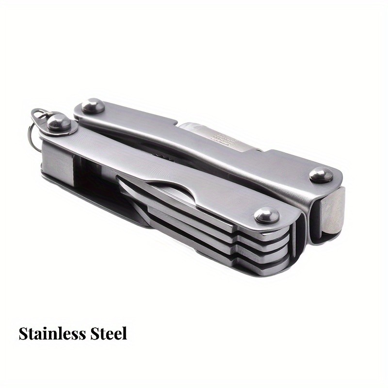 Folding 8-in-1 Outdoor Multi Tool Stainless Steel Pocket Knife Multitool Pliers