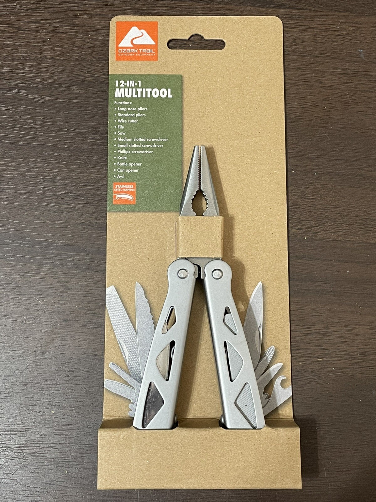 Ozark Trail Multi-Tool 12-in-1, Stainless Steel NEW