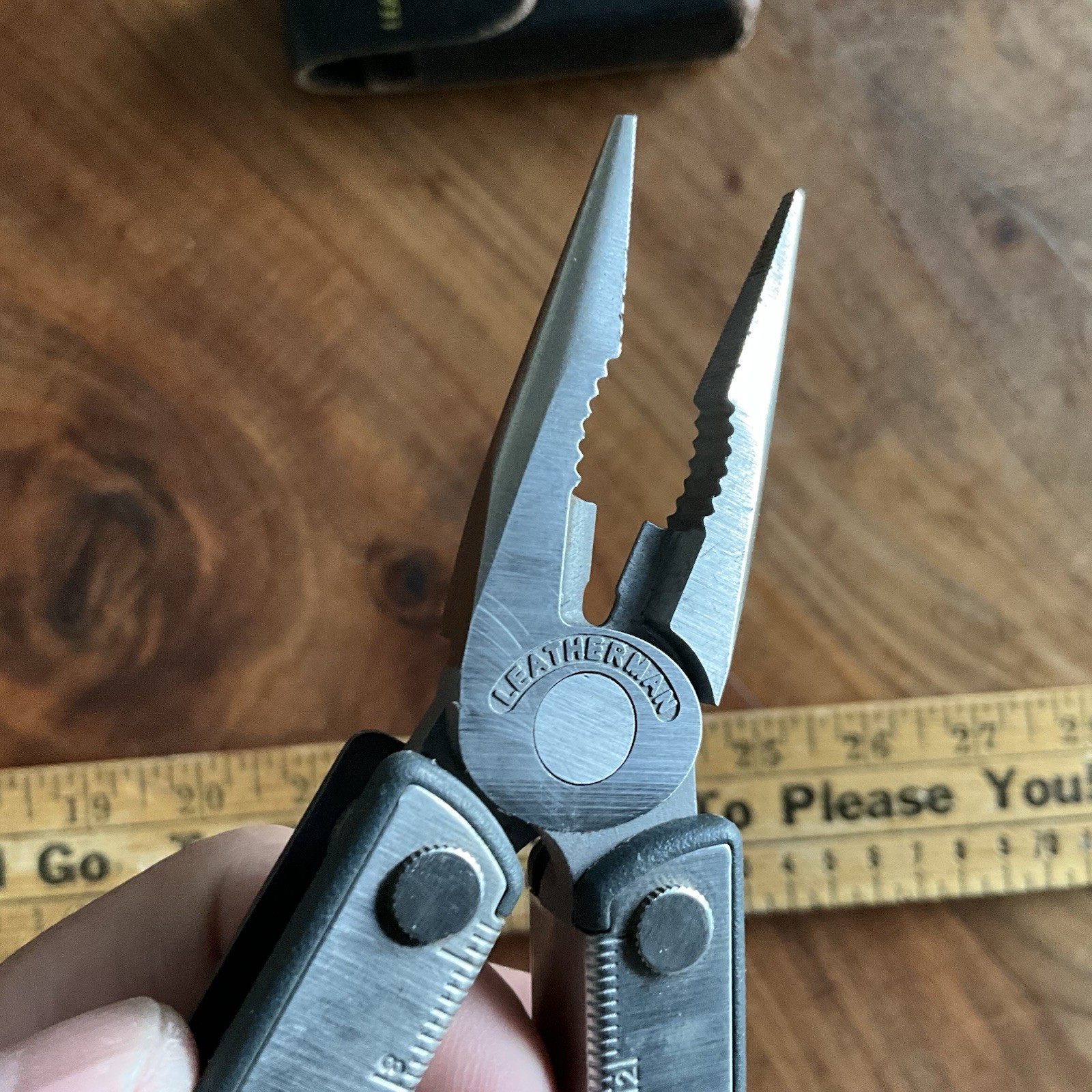 Vintage Leatherman Kick Folding Multi Tool Pliers Knife w Sheath May 2008 Date