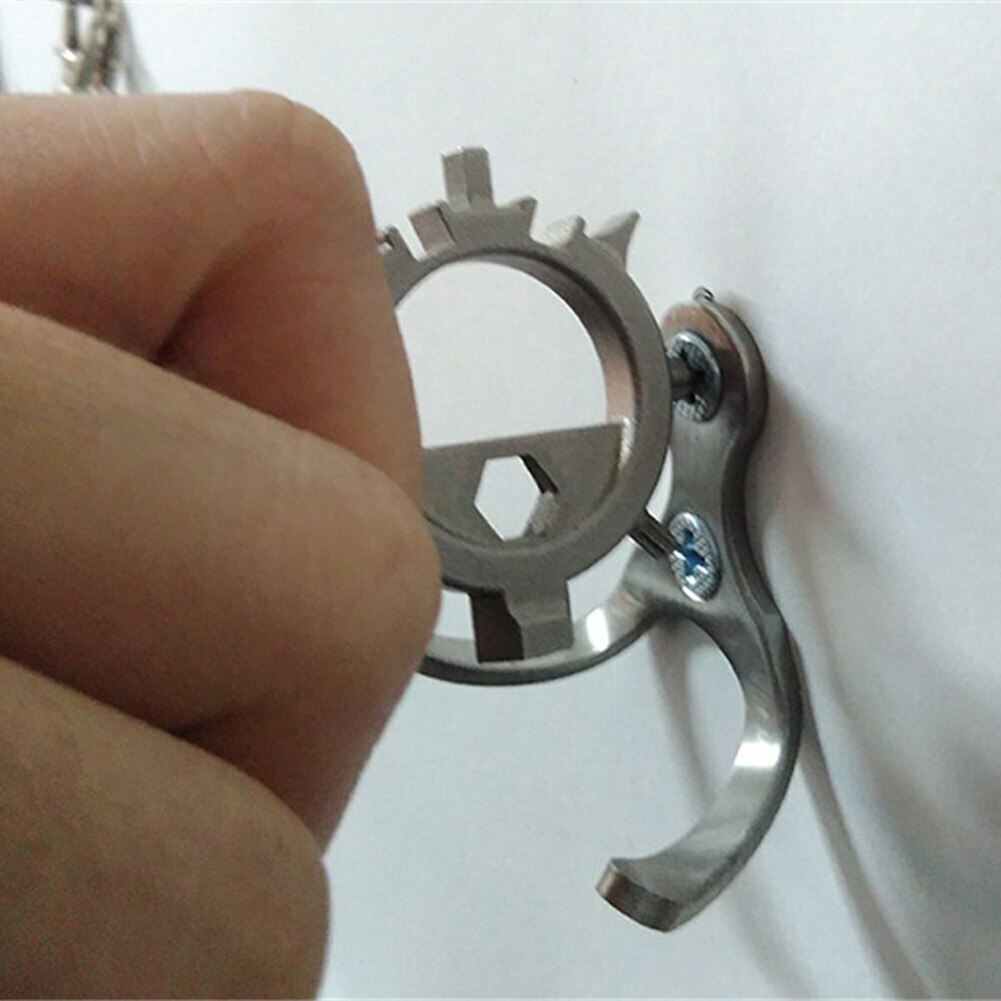 Keychain Carabiner Clip Bottle Opener Screwdriver Key Ring Hex Wrench EDC Tool
