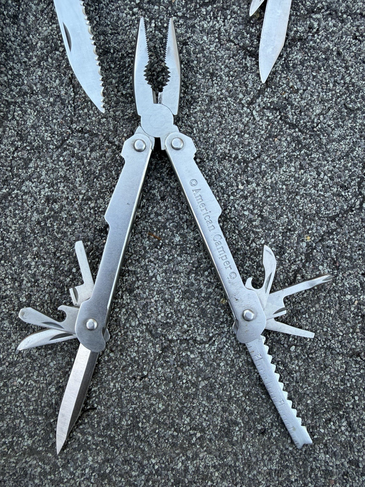 Vintage American Camper Multi-Tools, Lot of 4, Pocket Knife Pliers Screwdriver