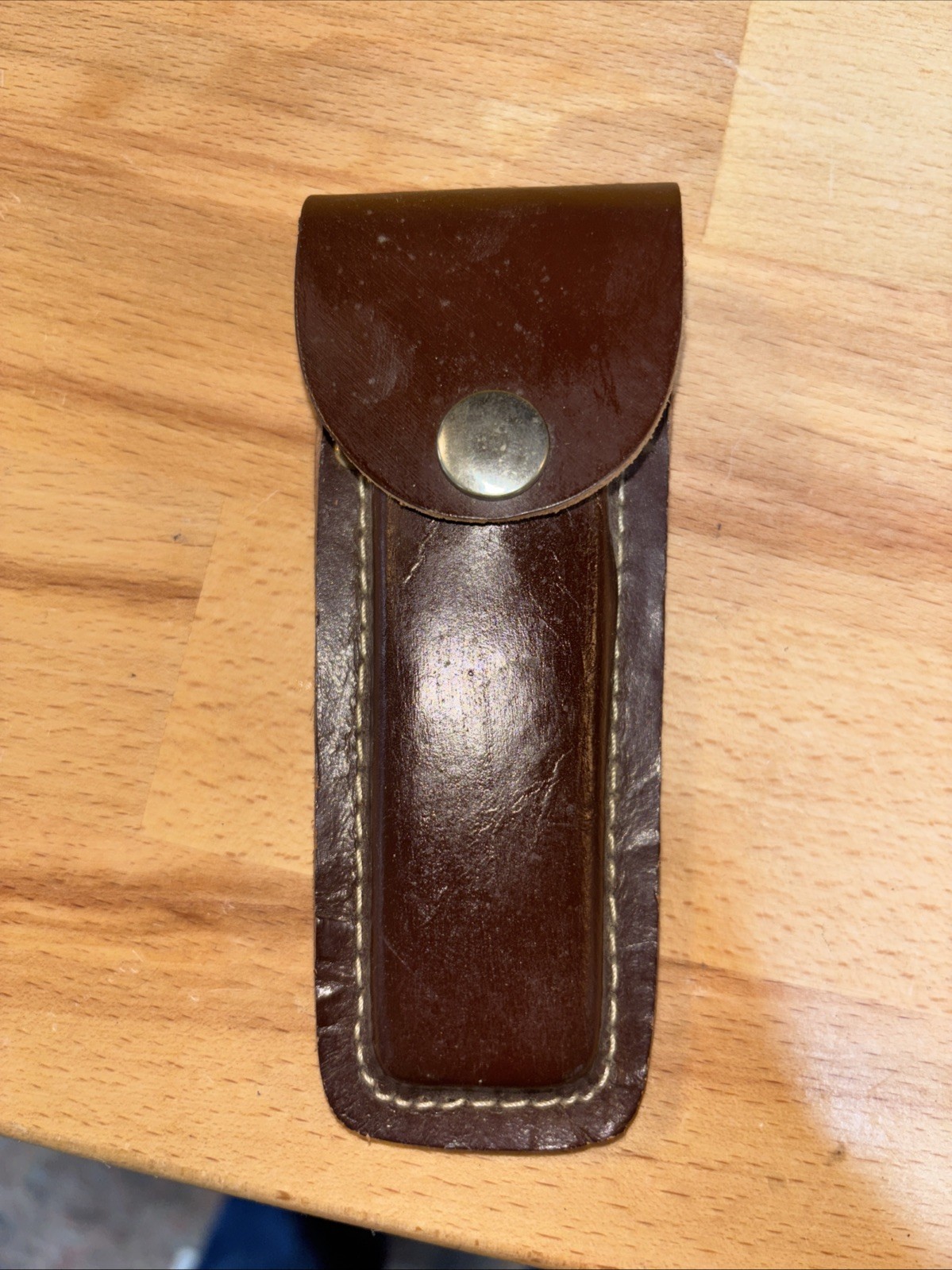VTG American Camper Stainless Steel Multi Tool Foldable W Brown Belt Case Sheath