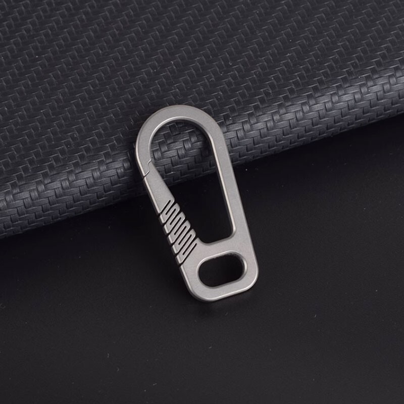 TC4 Titanium Alloy Keychain Backpack Hanging Buckle EDC Outdoor Key Carabiner