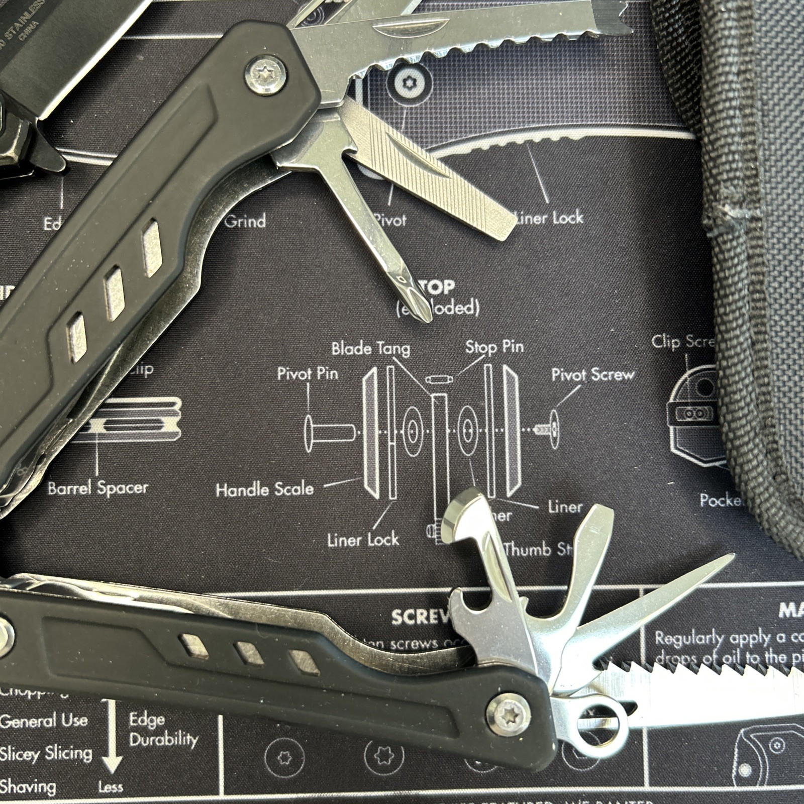 Ozark Trail 12 in 1 Multi Tool & A/O Rescue Pocketknife Camping Hiking Lot of 2