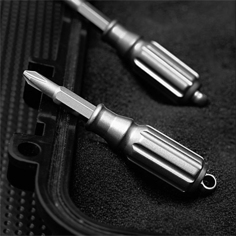EDC Mini Titanium S2 Steel Screwdriver Portable Keychain Outdoor Pocket Tool