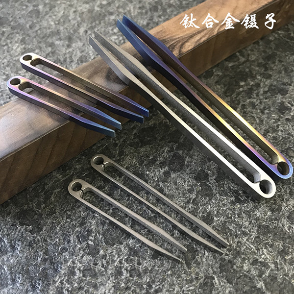 1pcs Titanium Alloy Tweezer Maintenance Anti-magnetic / Static Clips EDC Tools