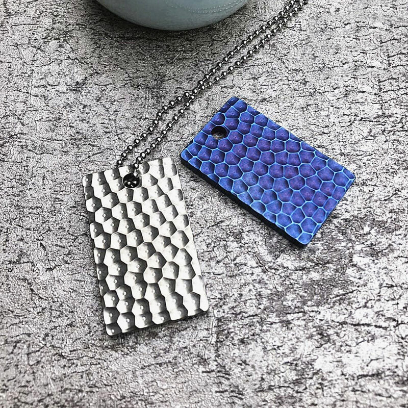 Pure Titanium EDC Necklace Man Necklace Pendant Dog Tag Key chain Decorate Tool