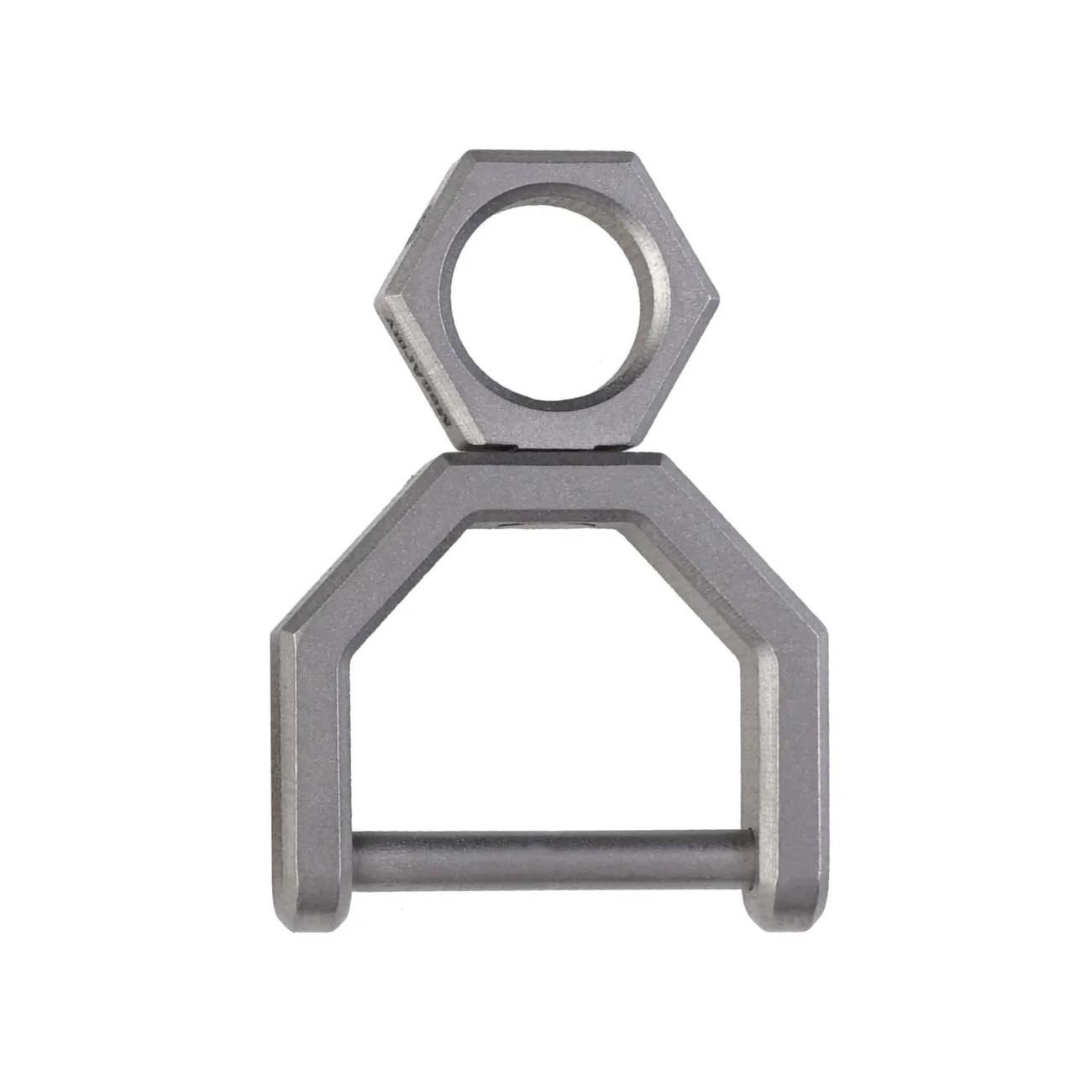 MecArmy CH5 Titanium Rotatory D Shape keyring Size L