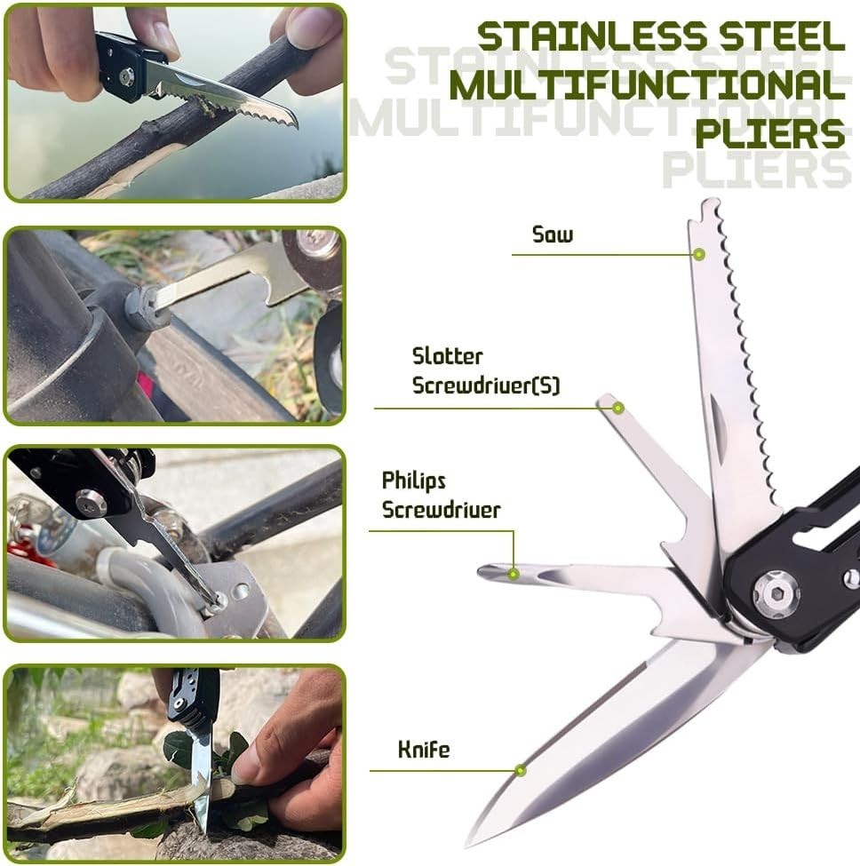 14 in 1 Multitool Pliers Gives One Whistle as a Gift, Professional Pocket Pli…