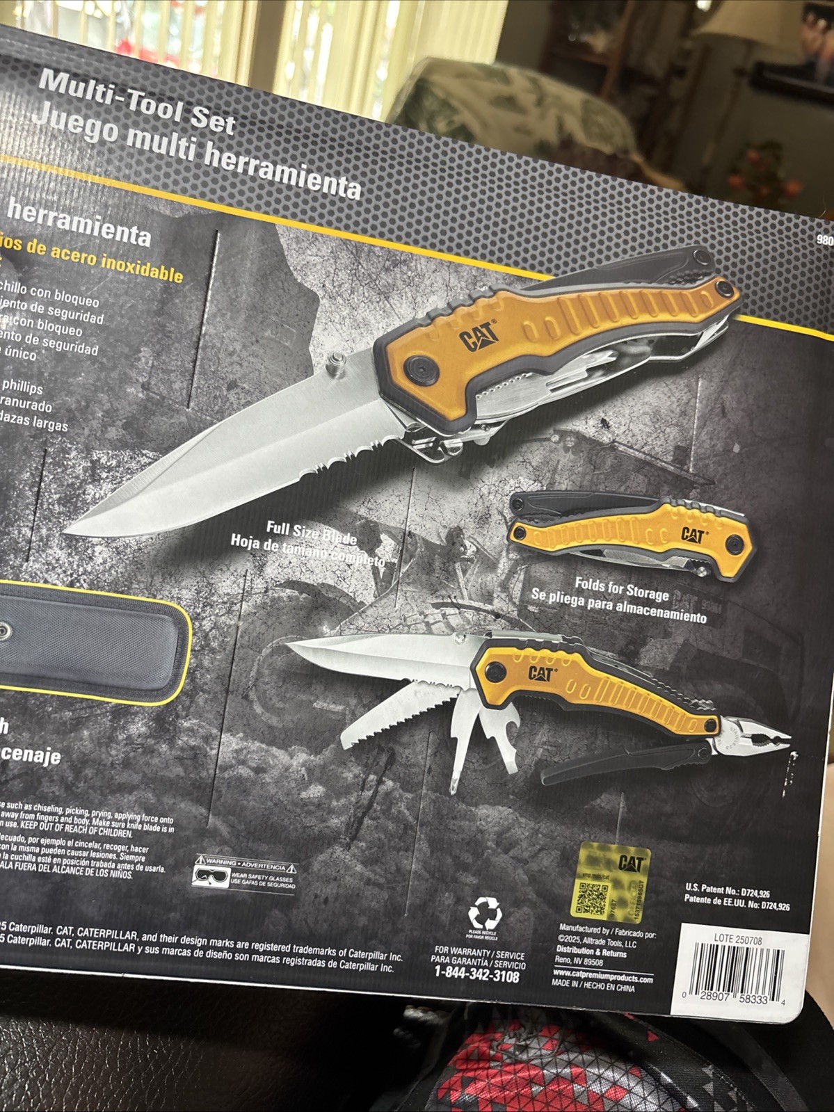 CAT XL 9-in-1 Multi-Tool Set, Stainless Steel with Belt Loop Storage Pouch NIP