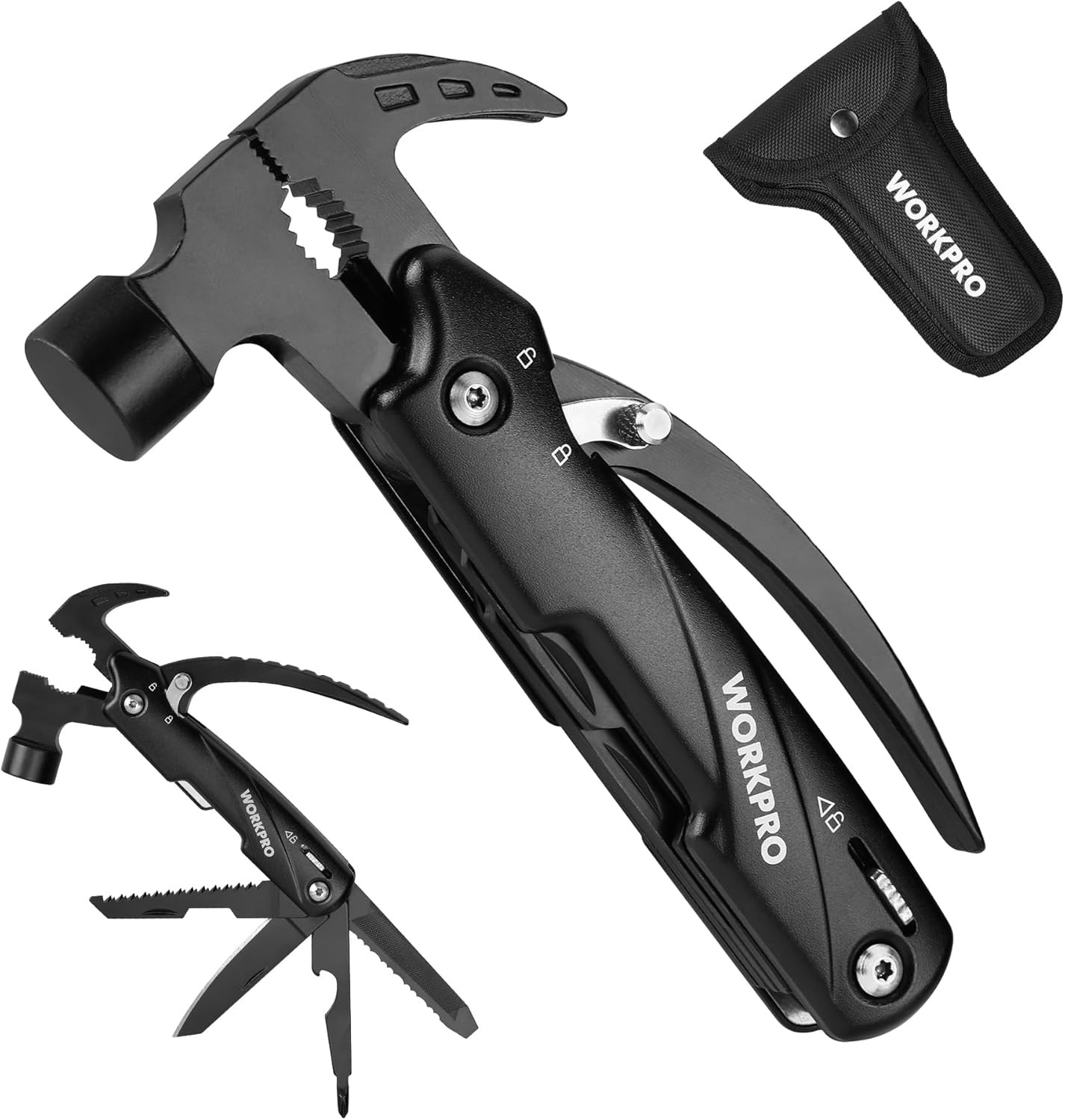 Multitool-12 in 1 Camping Tools with Mini Hammer-Edc Gear Multi Tools Hammer wit