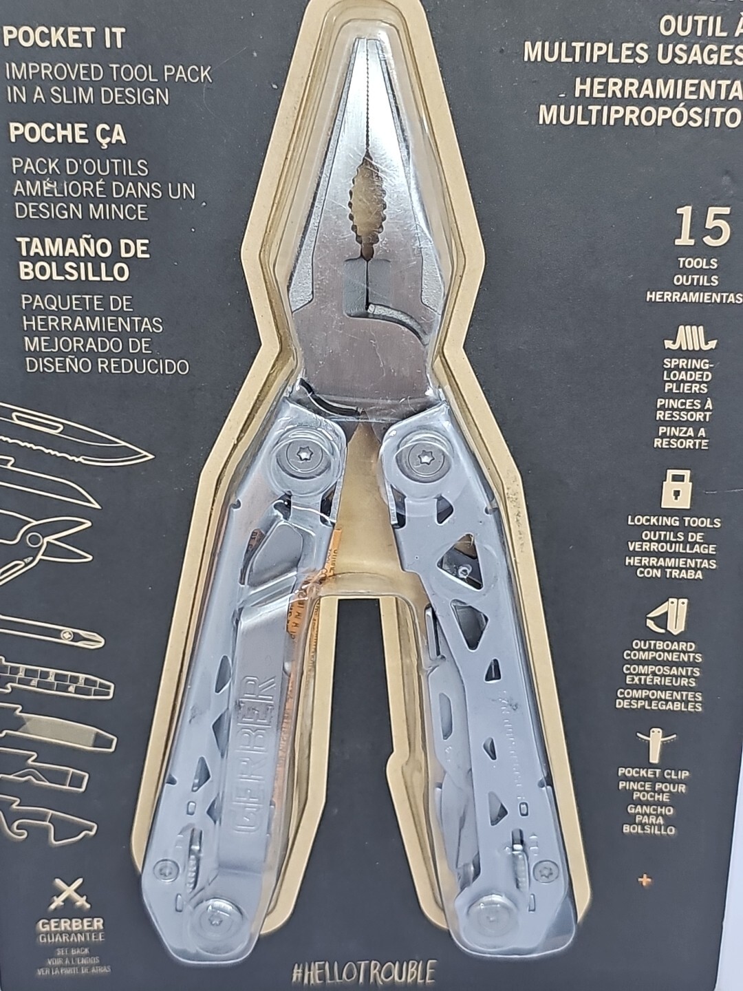 Gerber 31-003634 15 in 1 Multi-Tool w Pocket Clip, Spring Lded Pliers And MORE!!