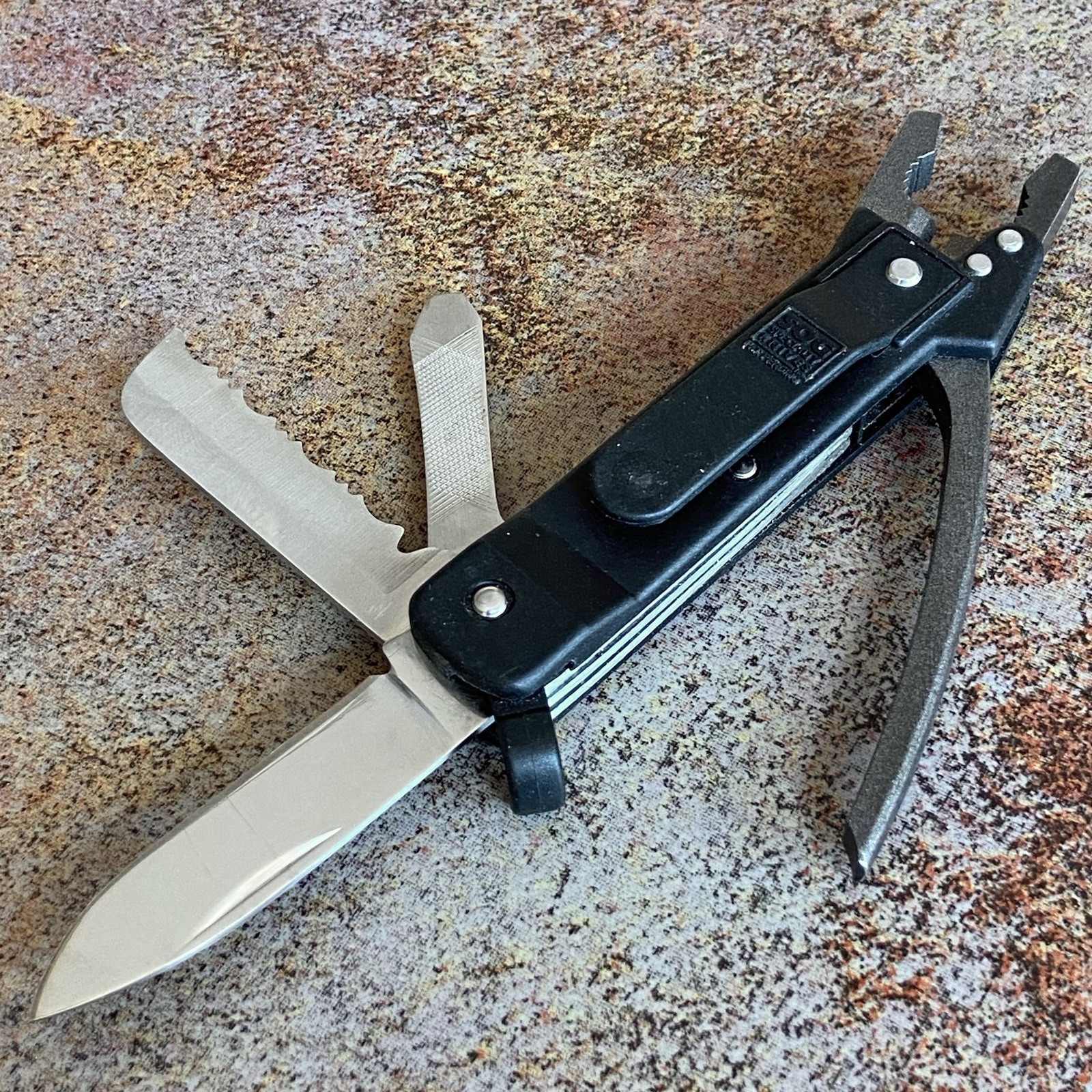 SOG Micro Tool Clip Multi Tool Knife Black Seki Japan Original Vintage 1990s