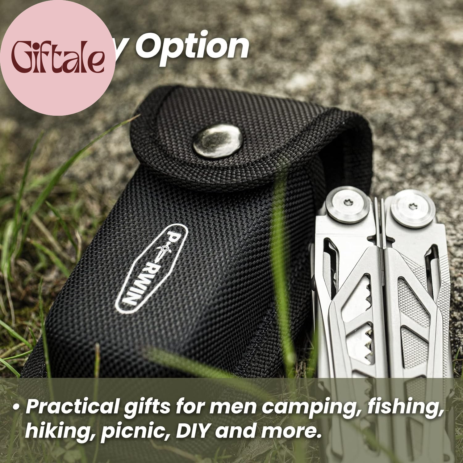 Multitool, 17-In-1 Stainless Steel Multi Tool Pliers with Self-Locking, Pocket K