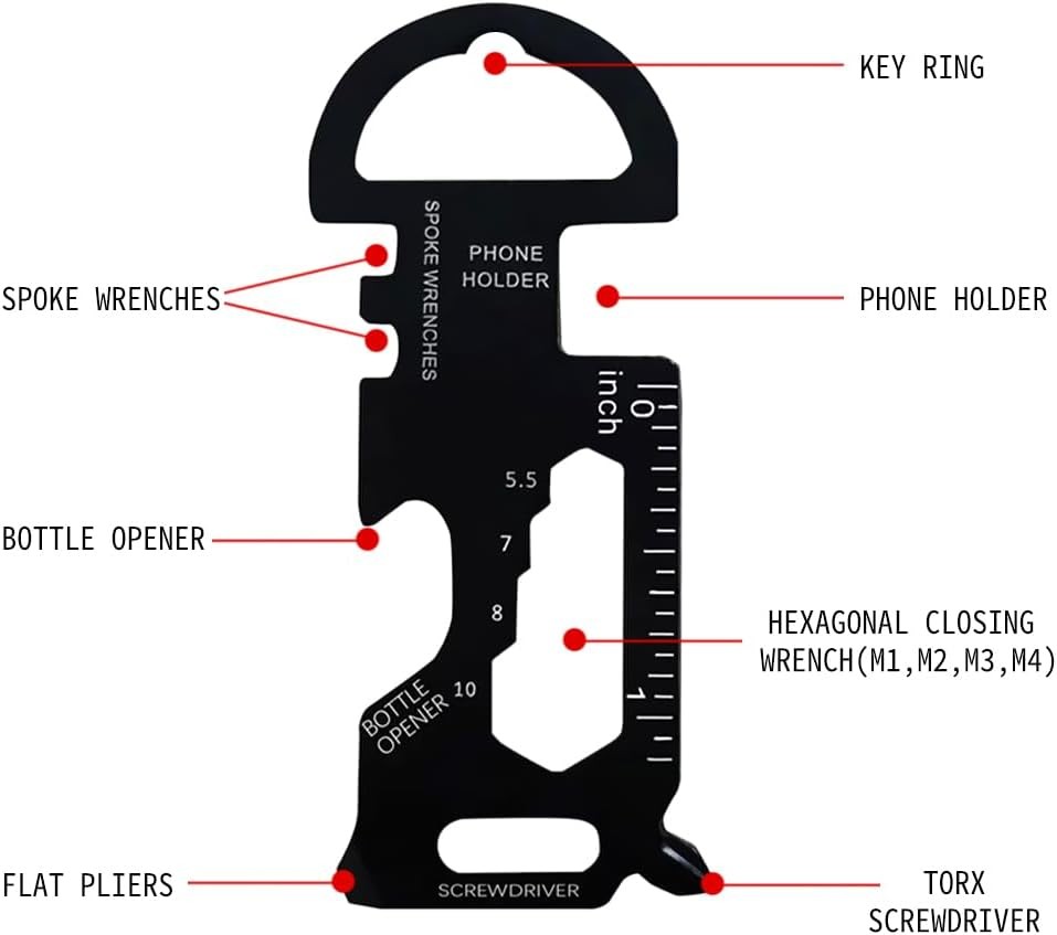 18 in 1 Snowflake Multitool & 8 in 1 Card Tool Stocking Stuffers Men Christmas