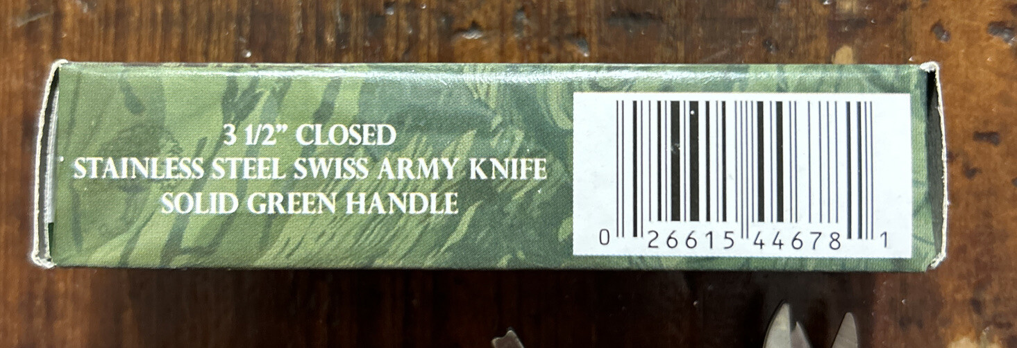 Multi Function Frost Cutlery 3 1/2” Stainless Steel Green Army Knife 15-333G