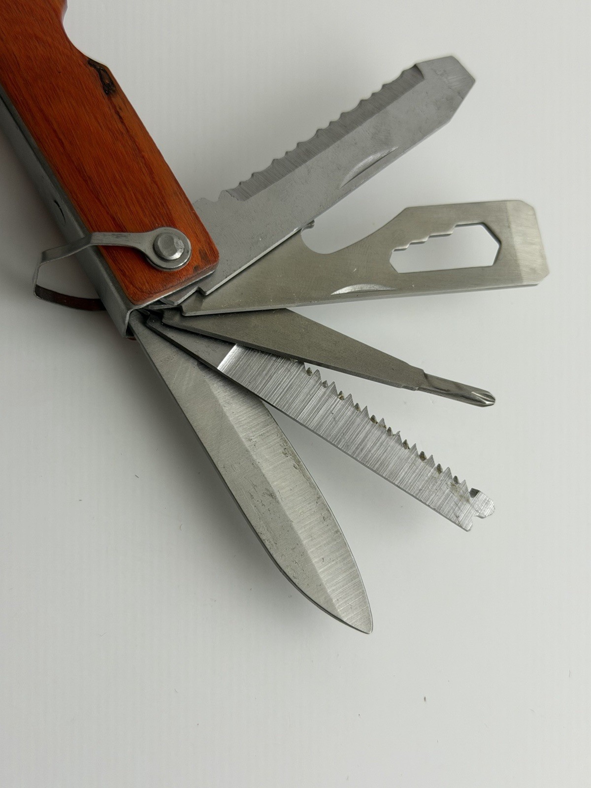 Bob Vila Signature Series Hammer Multitool Pliers Saw Knife Pocket Tool Wood