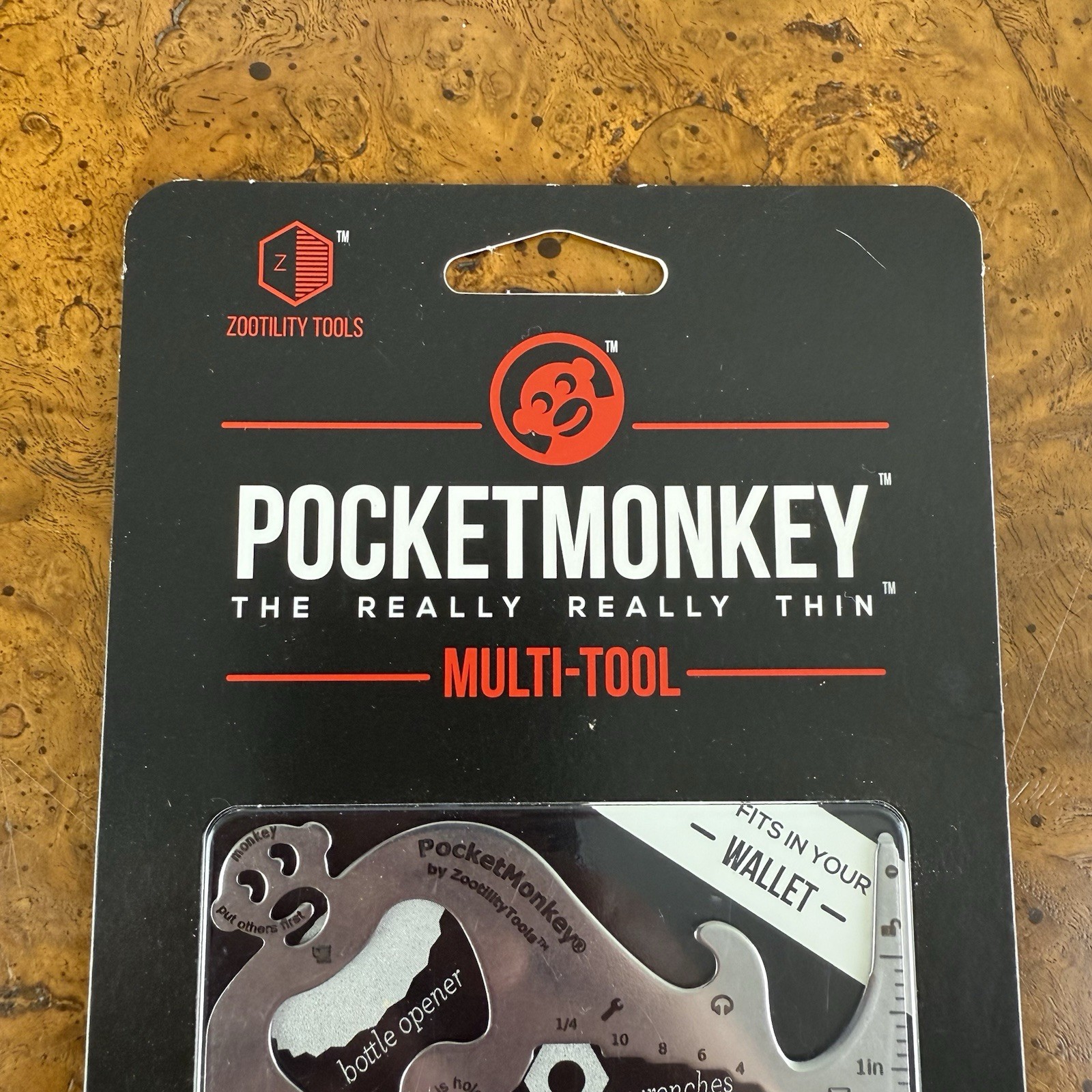 NEW Zootility – Pocket Monkey Multi-Tool 12 + Functions TSA Compliant Wallet