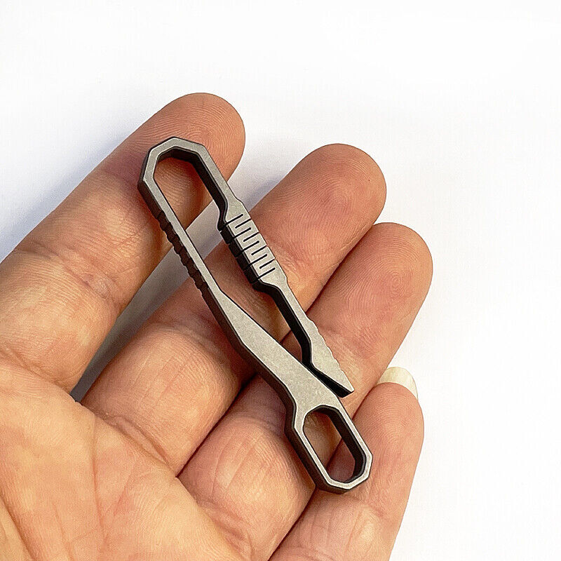 Titanium Alloy Keychain Quick Buckle Detach Belt Waist Hanging EDC Key Ring Tool