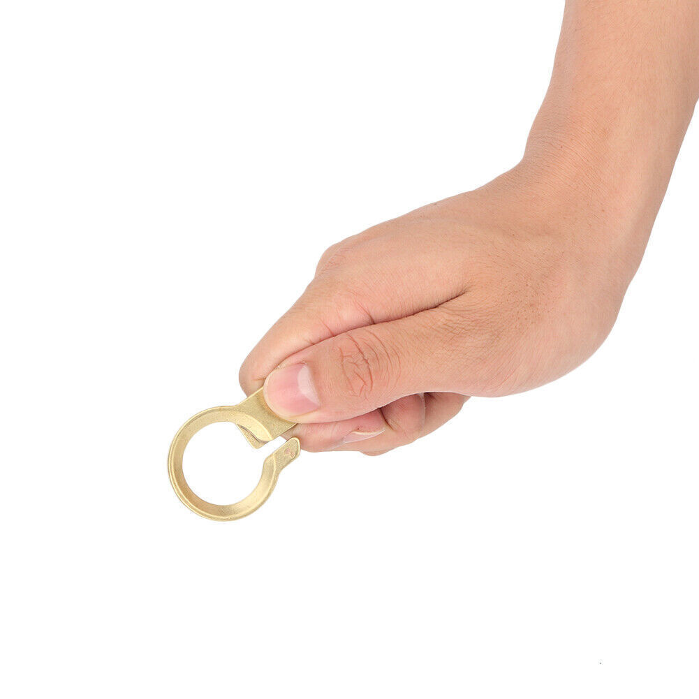 Gold Key Chain Carabiner Bottle Opener Tool EDC Outdoor Solid Brass New