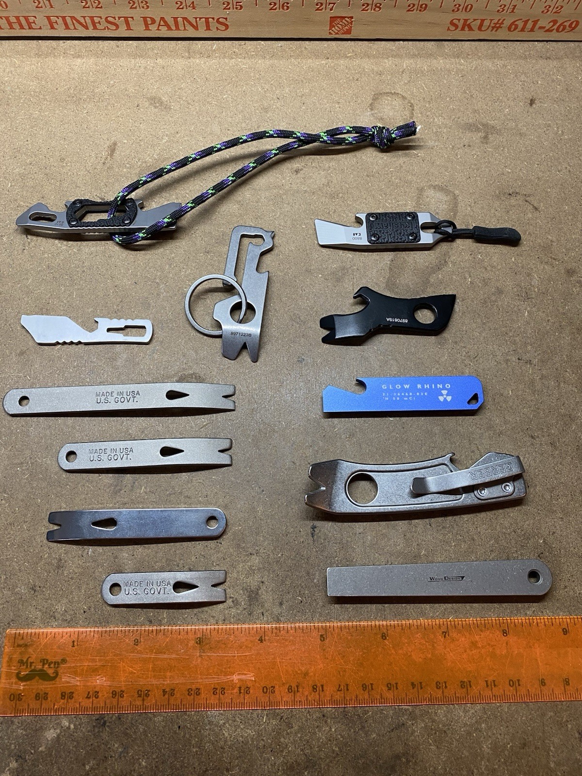 Pry Bar EDC Lot of 12 Leatherman Glow Rhino Kershaw Gerber Maratac