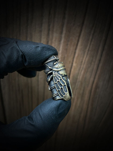 Pure Brass Cicada Umbrella Rope Bead Pendant Decoration, Multi-Tool –