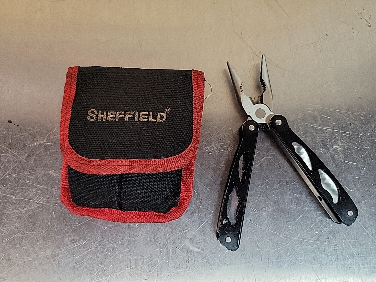 Sheffield Double Tool Case Multitool Included Used Good Condition