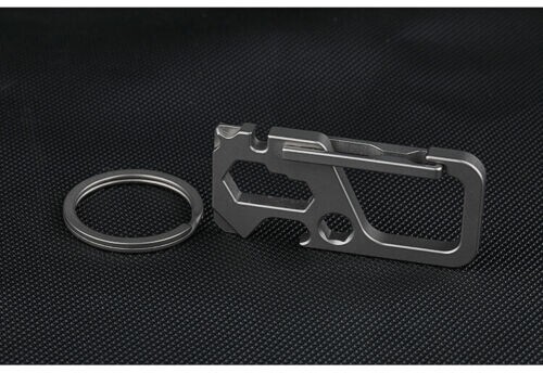 Outdoor Multi EDCTC4 Titanium Alloy Mechanic Keychain Carabiner Opener Portable