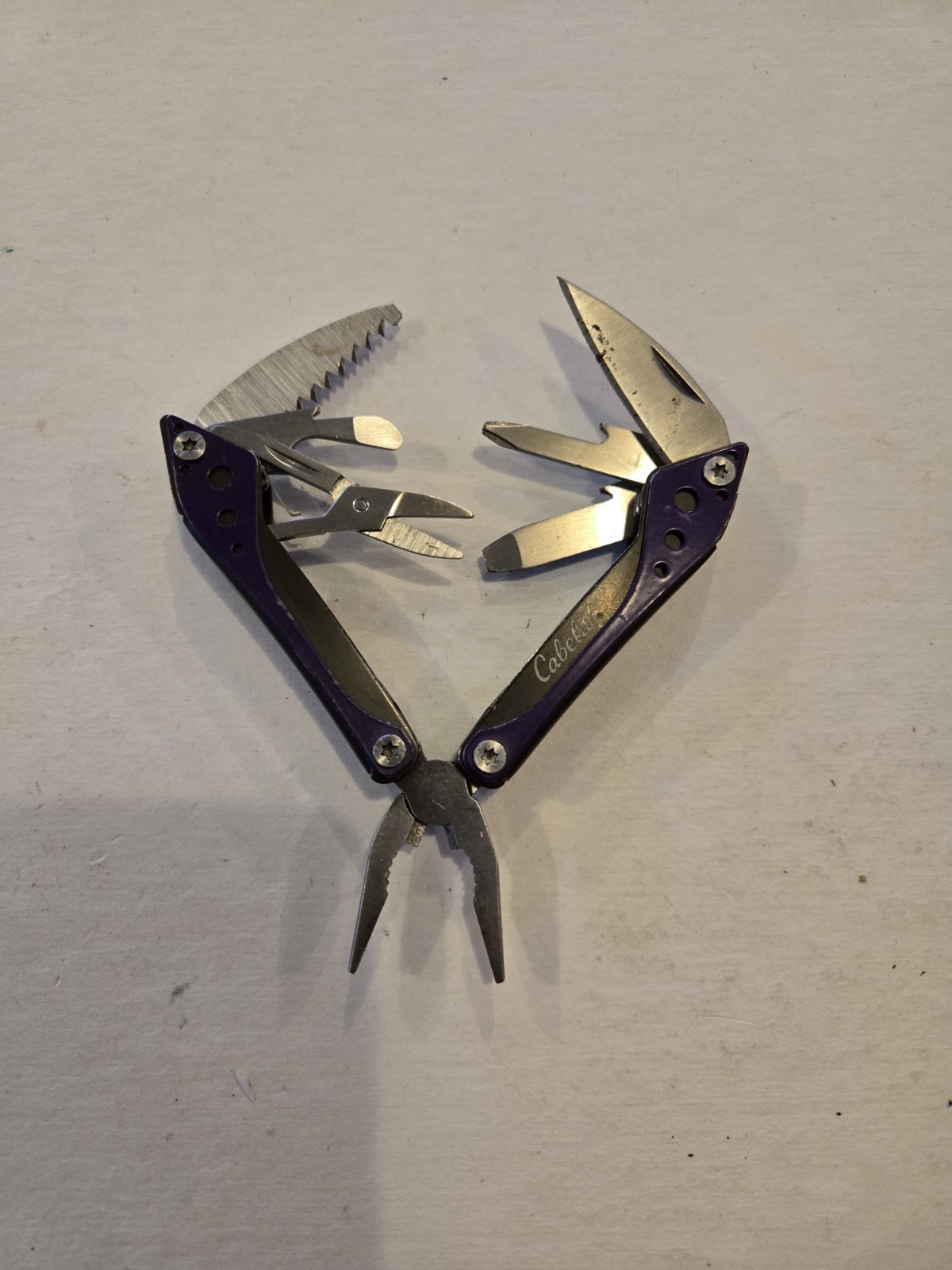 Cabela’s Mini Multi-Tool Pliers 7 Tools, Purple