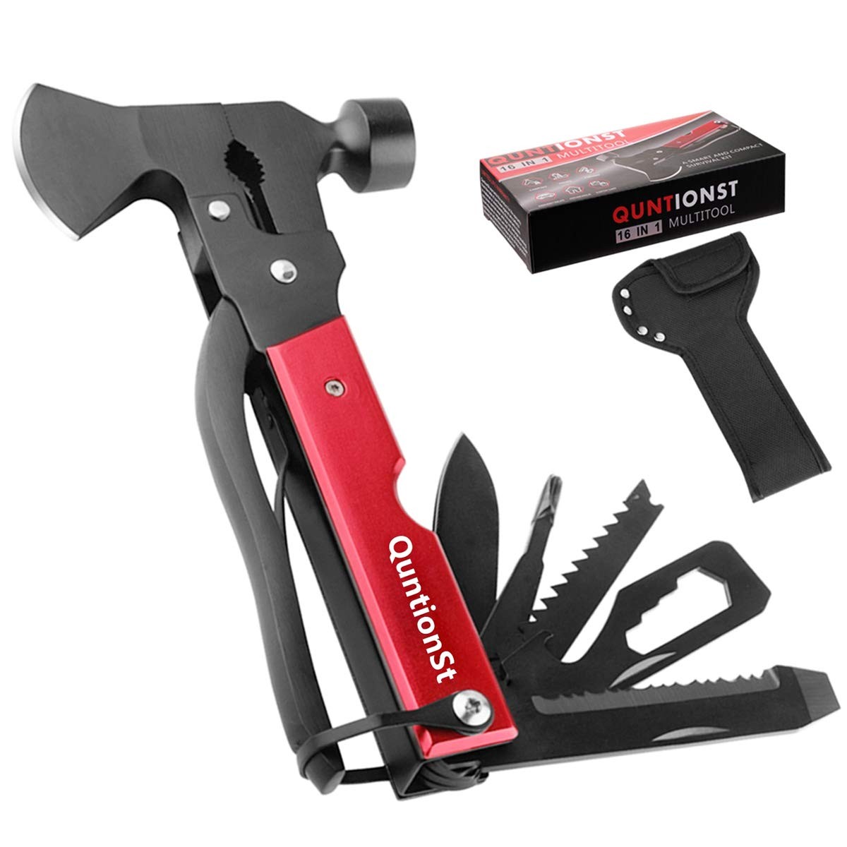 Camping Gear Multitool, Stocking Stuffers for Men, Christmas Mens Gifts Black