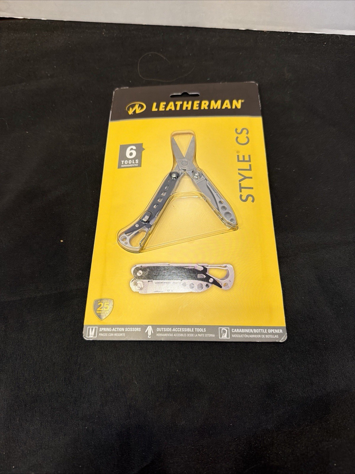 Leatherman Style CS BLACK 831206 6 Multi Tool Pocket Keychain Spring Scissors