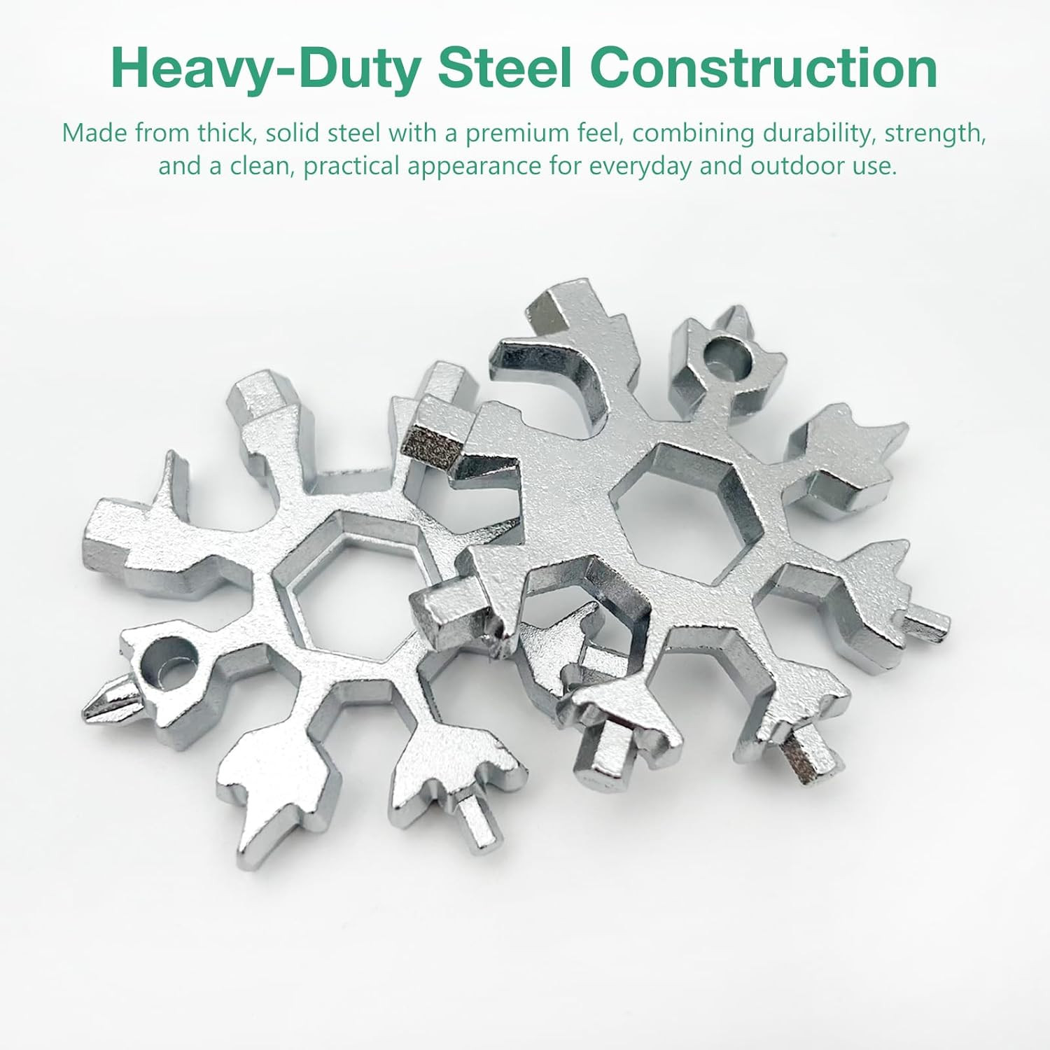 3-Pack Silver Snowflake 18-In-1 Multi Tool, Stainless Steel Pocket Tool with Bot