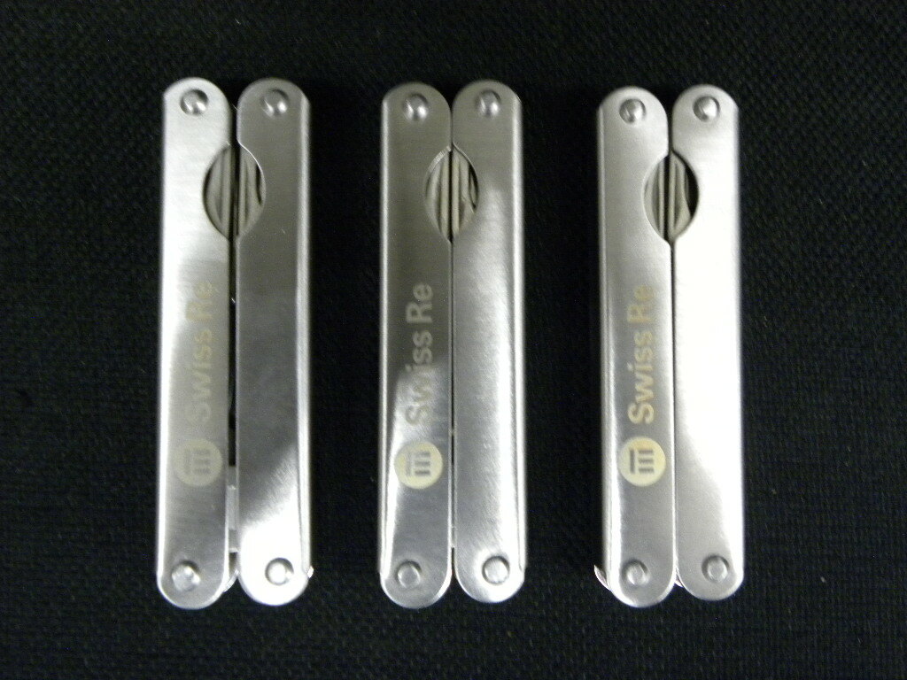 Lot of 9 Small Multi-Purpose Tool, Pliers, Pocket Knife, Openers Pleather Case