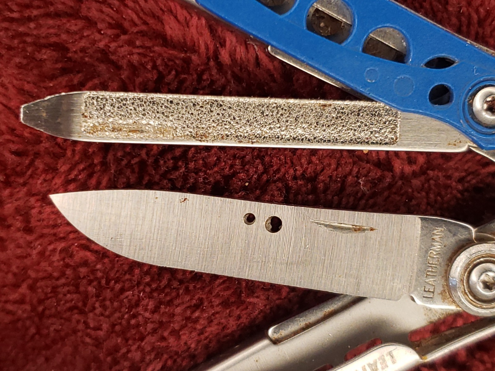 🔪🔪 Leatherman Style CS Multi Tool Blue Scissors