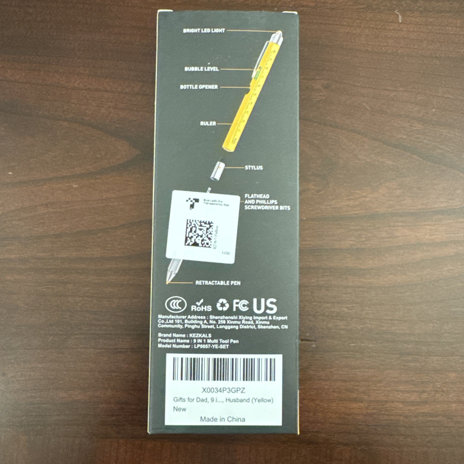 KEZKALS 9 in 1 Multi-Tool Pen Set LED Light
