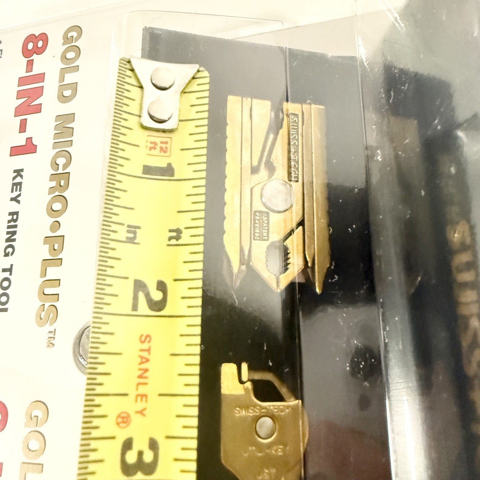 SWISS+TECH Gold Tone Micro-Plus & Utili-Key Ring Multi Tool Set New Sealed NOS