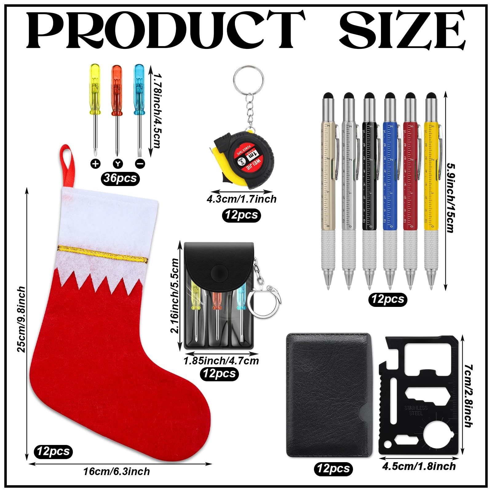 Pickmesh 60 Pcs Christmas Employee Coworkers Gifts for Men Mini Measuring Tape