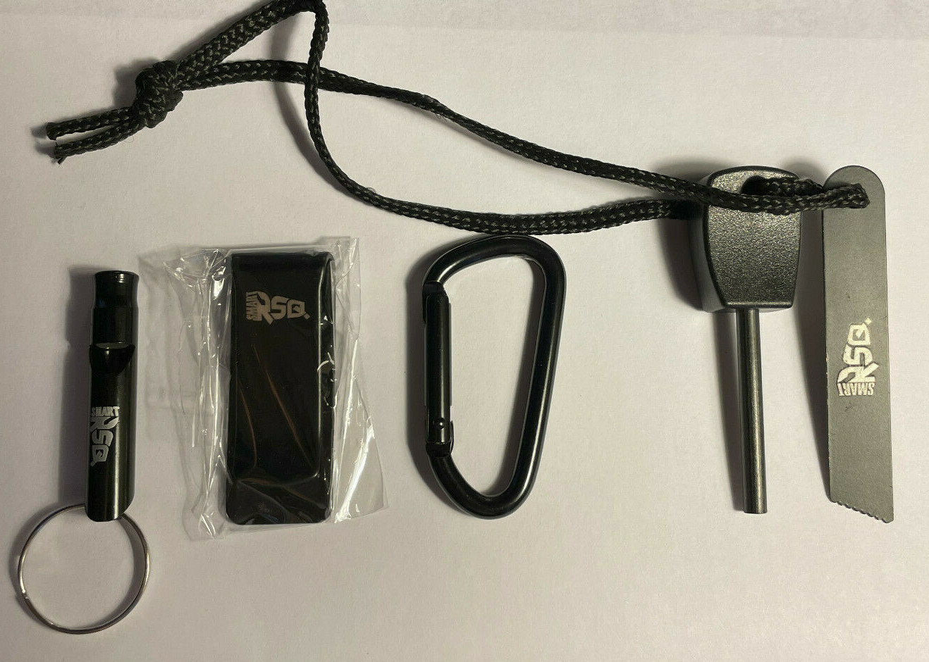 New Smart RSQ Multi-Tools – Whistle, Money Clip, Carabiner, Fire Starter