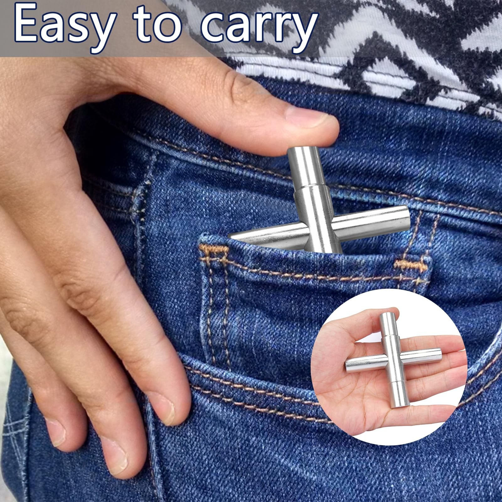 2pcs 4 Way Sillcock Key Set 1/4″, 9/32″, 5/16″, 11/32 Steel Sillcock Water Ke…
