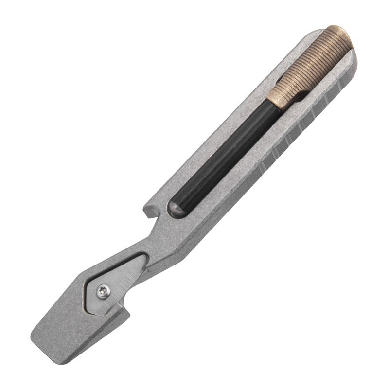 Titanium Alloy Multifunctional Pry Bar Crowbar Outdoor EDC with Strike Fire Tool