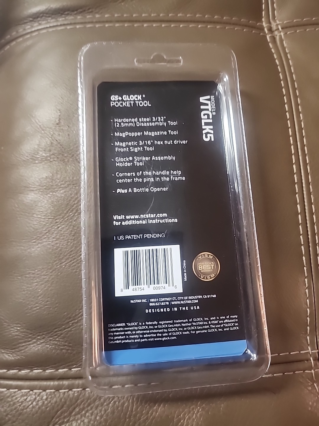 Vism G5 Glock Pocket Tool New In Packaging. Blue Vtglk5