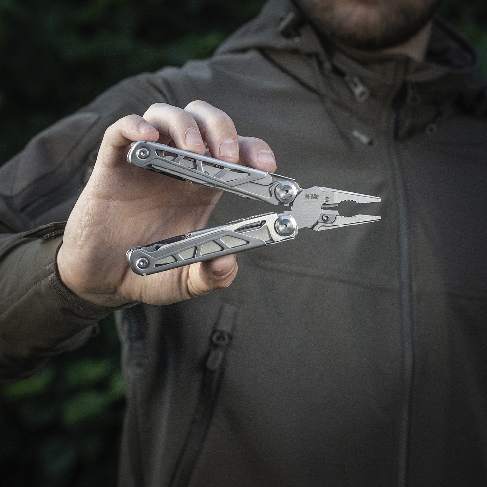 M-Tac Multitool Type 3 Pliers Knife Saw Scissors Screwdriver Stainless Steel Case