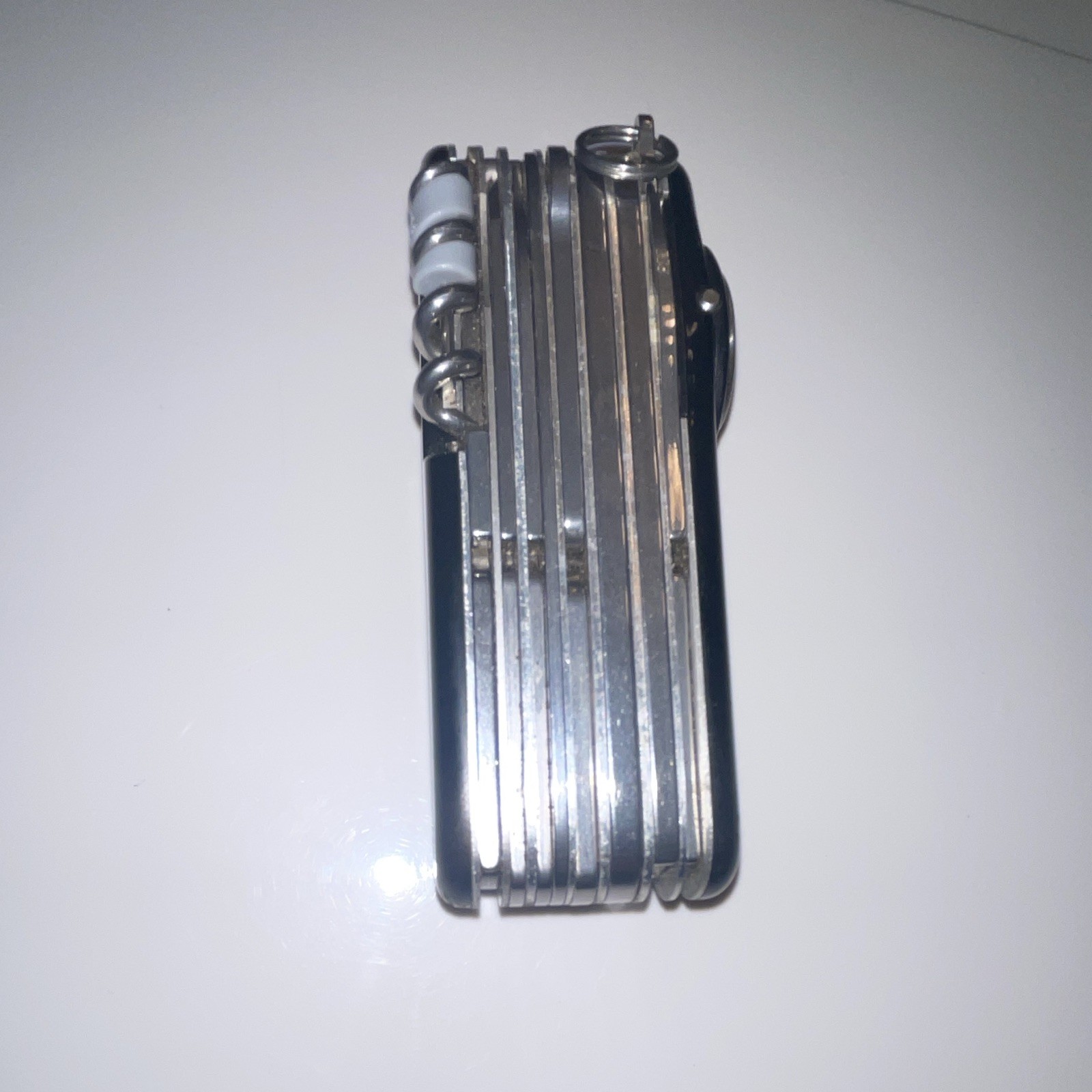 Victorinox Swiss Army Black Multi-Tool Knife w/ Watch Corkscrew Key Ring 2.5″