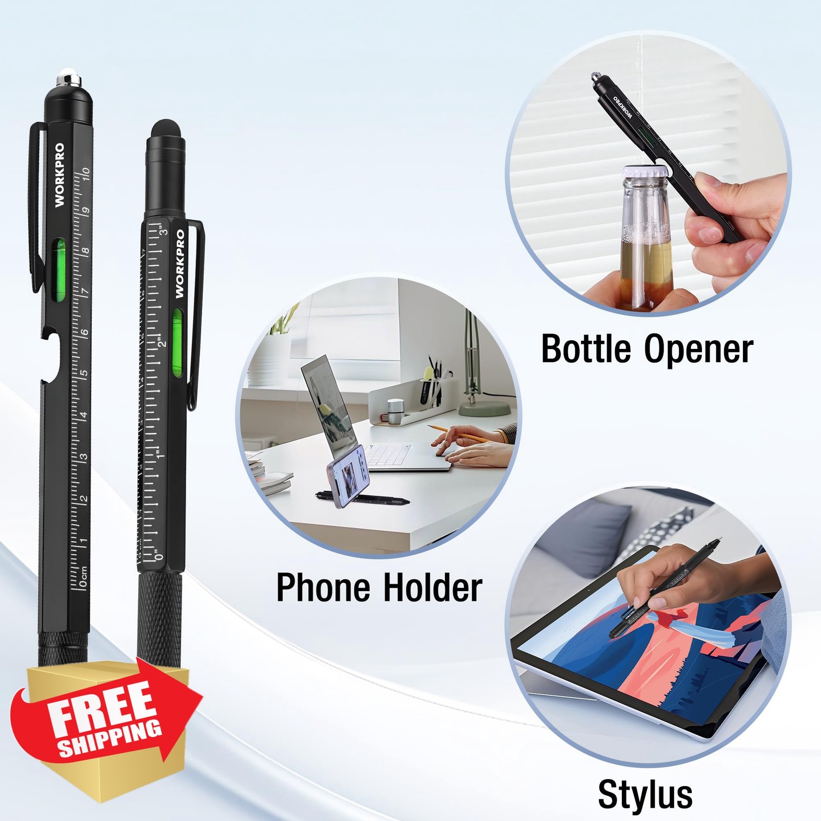 WORKPRO 9 Function Multi-tool Pen Set Gadget Gift