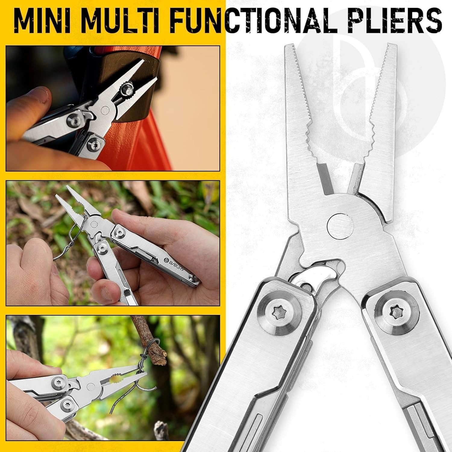 Multitool Pliers 15-in-1 Folding Pocket Knife Screwdriver EDC Multi Tool Giftmen